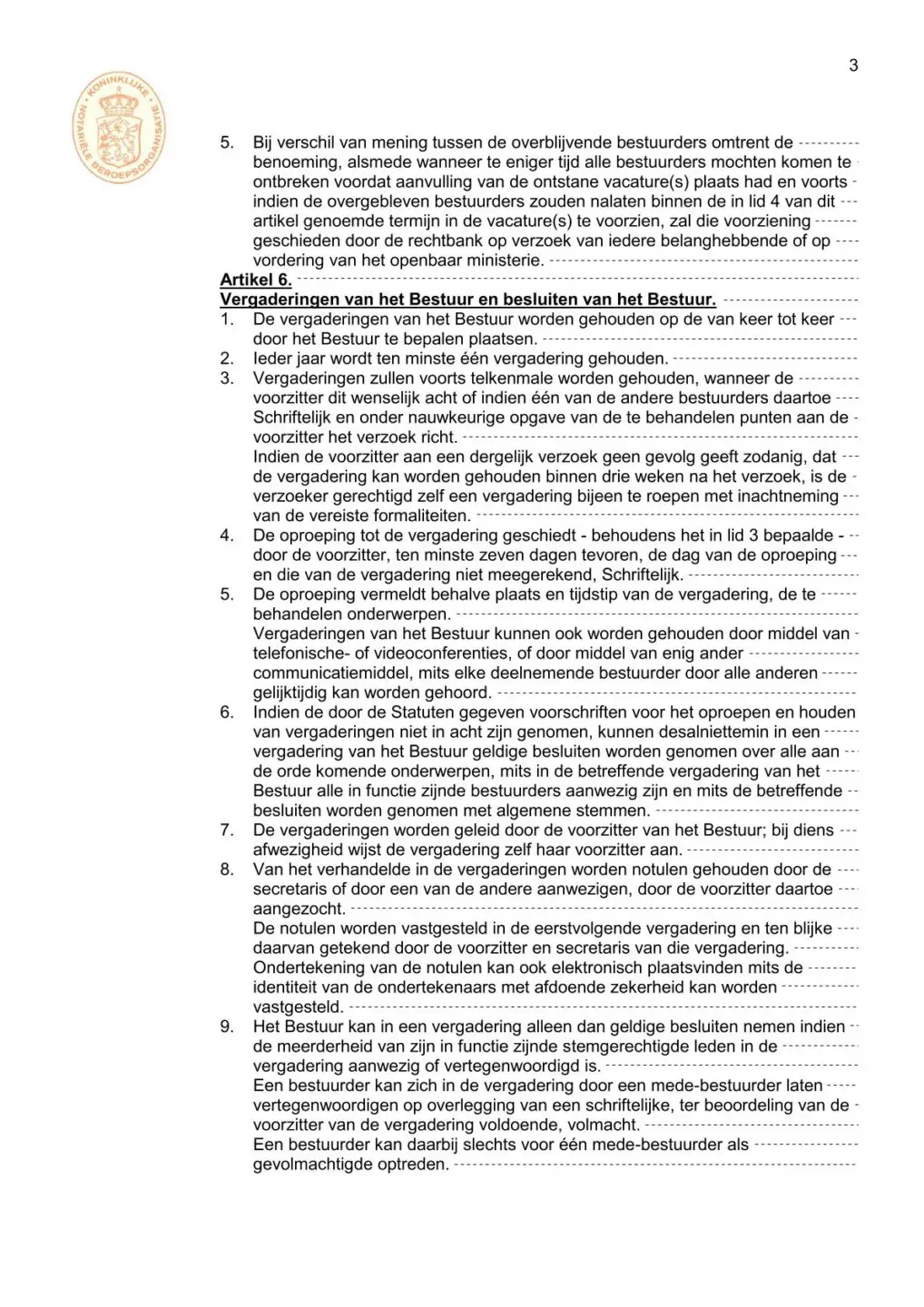 AKTE VAN STATUTENWIJZIGING STICHTING 3